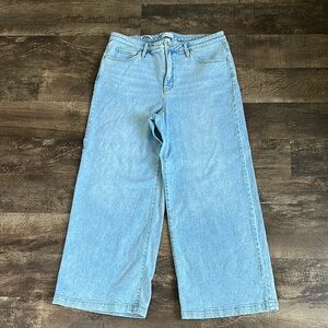 Ava & Viv Blue Flare Wide-Leg Jeans